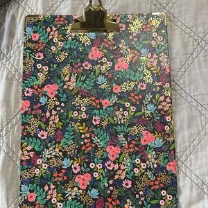 Floral Clipboard with Gold Clip
